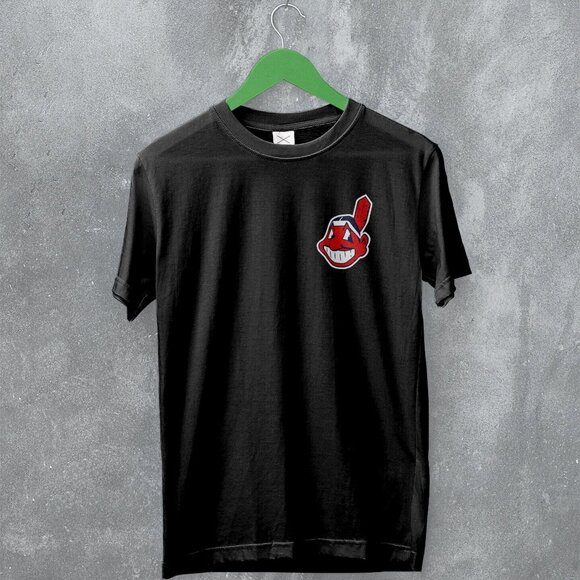 Cleveland Guardians Indian Chief Pocket Print Baseball Team Graphic T-Shirt 165 - Picture 1 of 5